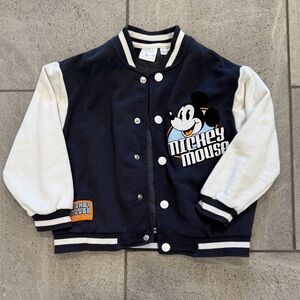 Zara Mickey Mouse Varsity Jacket, Sz 5T